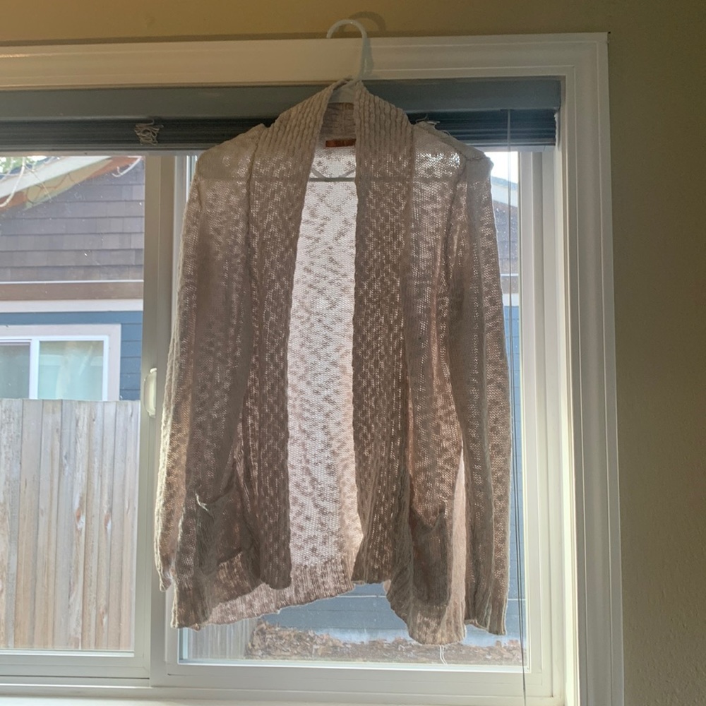 Delicate Belldini Open Knot Drape Front Cardigan